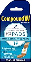 Vista 1 de Compound W Wart Remover Maximum Strength One Step Pads with Salicylic Acid, 14 Medicated Pads