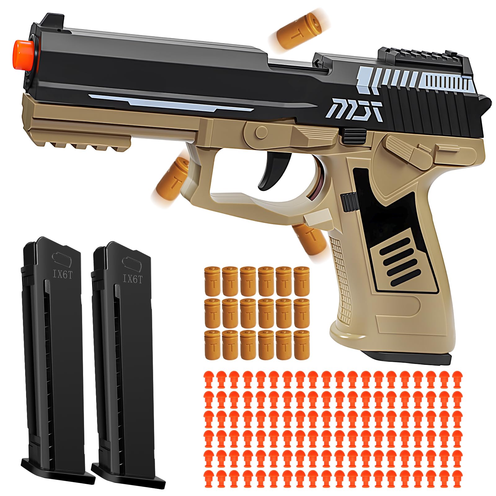 Amazon.com: Tcxomino Automatic Shell Ejecting Toy Gun, Fidget