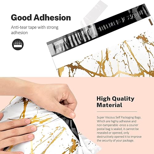Miniatura 39 de Paquete de 100 sobres de polietileno de 10 x 13 pulgadas, bonitos sobres de polietileno para pequeñas empresas, bolsas de envío para ropa, THANK