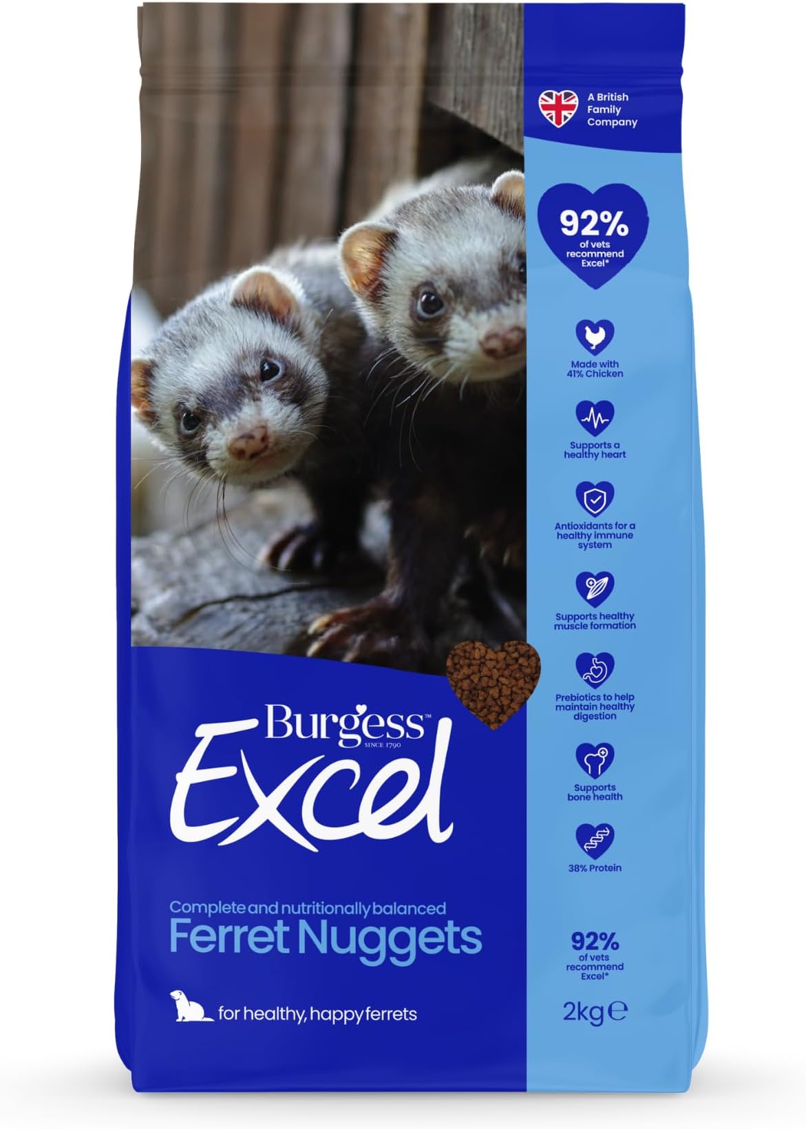 Burgess Excel Ferret Nuggets, 4 x 2 kg