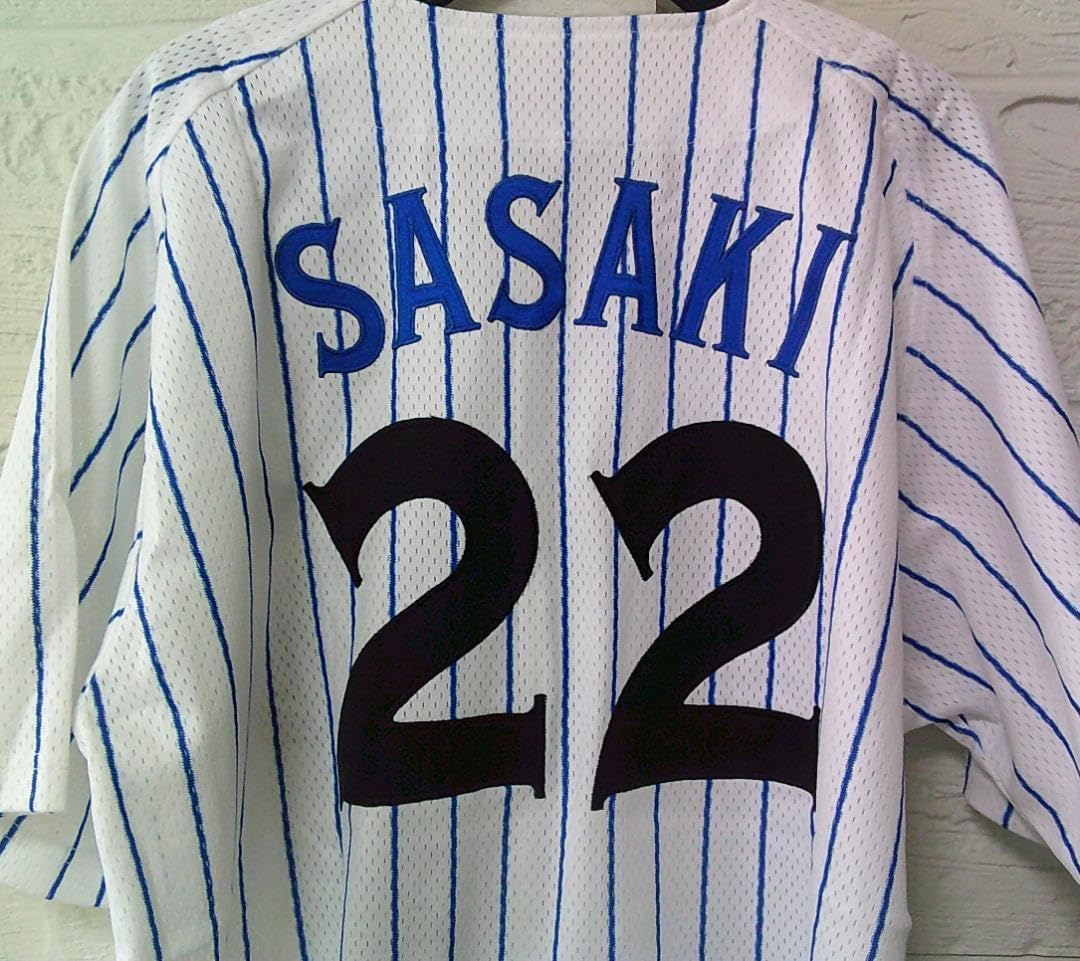 復刻L横浜DeNAベイスターズ佐々木 主浩22大魔神ユニフォーム刺繍プロ