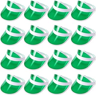 Tarpop Green Poker Visiere für Casino, Bingo, Casino, Händler, transparenter Kunststoff, Sonnen-Golf-Hüte für Damen und Herren