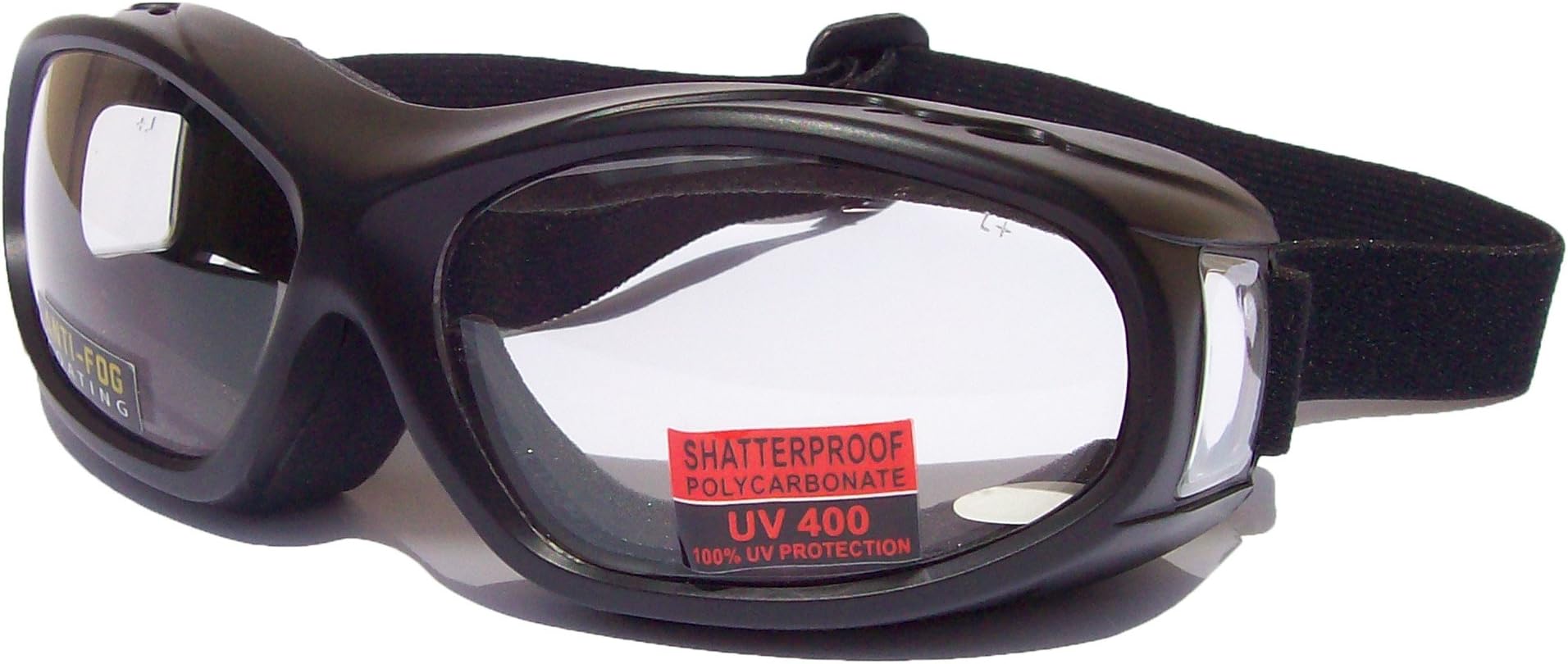 TANGDIAABBCC Flight OTG [Over The Glasses] Motorbike Biker Riding Goggles |Clear Lens