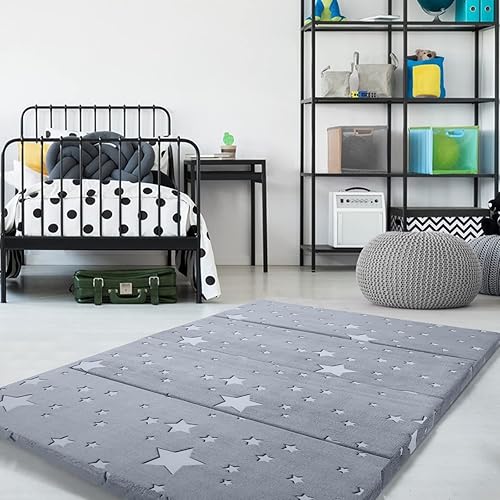 Miniatura 2 de MeMoreCool Tapete de juego de espuma brillante para bebé, alfombra de bebé para área de juegos, tapete de juego plegable para niños, tapete