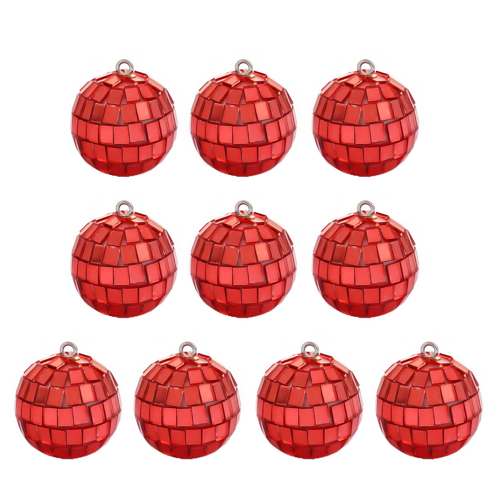 Linvimia Red Festival Christmas Ornament Glasses Ball With Reflective Coating Christmas Home Decoration For Holiday Decorations Ornament Ball