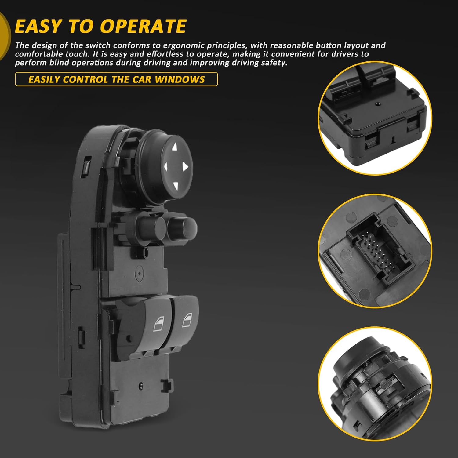 Master Driver Side Power Window Switch 2004-2012 for BMW 3Series E92 328i 335i Replacement # 61319217350 61319217346 61319155509 61319132158 61319125294 61316970691