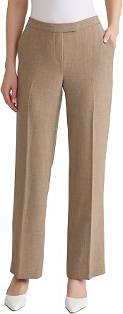 Kasper Womens Tab-Front Straight Leg Pant