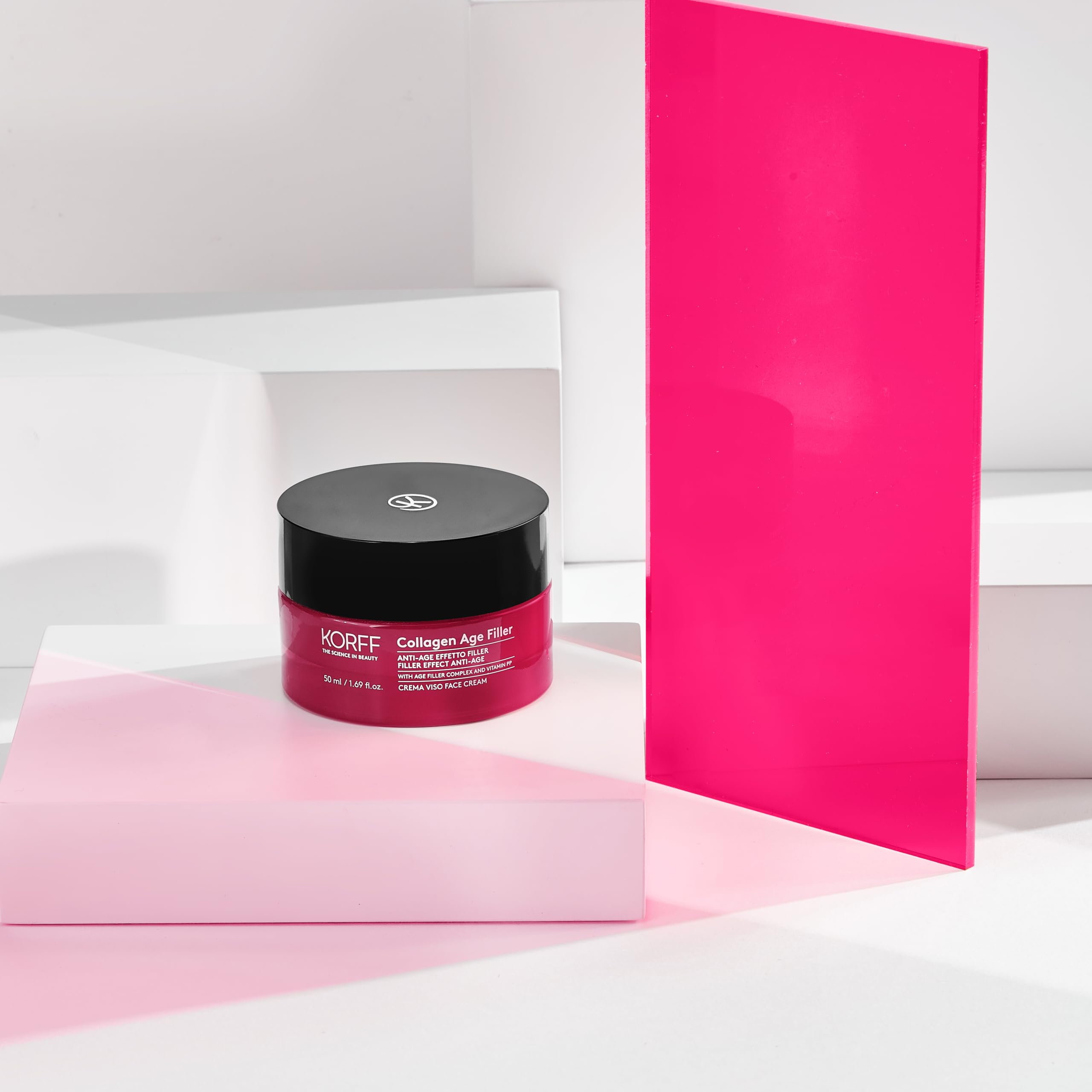 Korff Collagen Age Filler Crema Viso, Formula Anti Age globale con Age Filler Complex, Collagene marino, Vitamina PP Azione antirughe, idratante, illuminante 50 mll