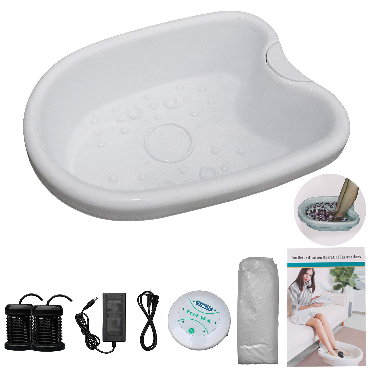 Buy Vitaciti Portable Ionic Detox Foot Bath Cleanse Ion Spa Machine