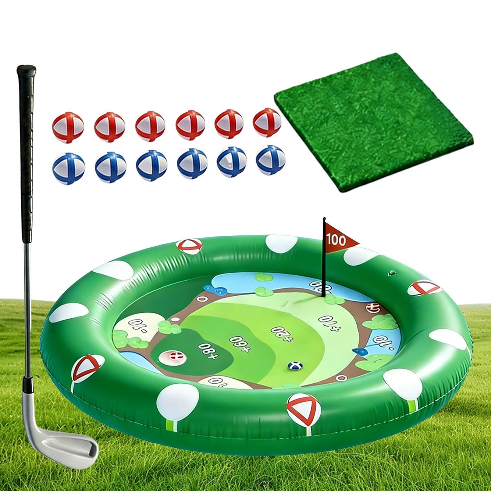 Zabawka golfowa do basenu Zabawki Ogrodowe | Pływający green do chipowania na wodzie z lepką piłką Dla Obozów Letnich, Imprez na Podwórku, Wakacji Parków Wodnych,