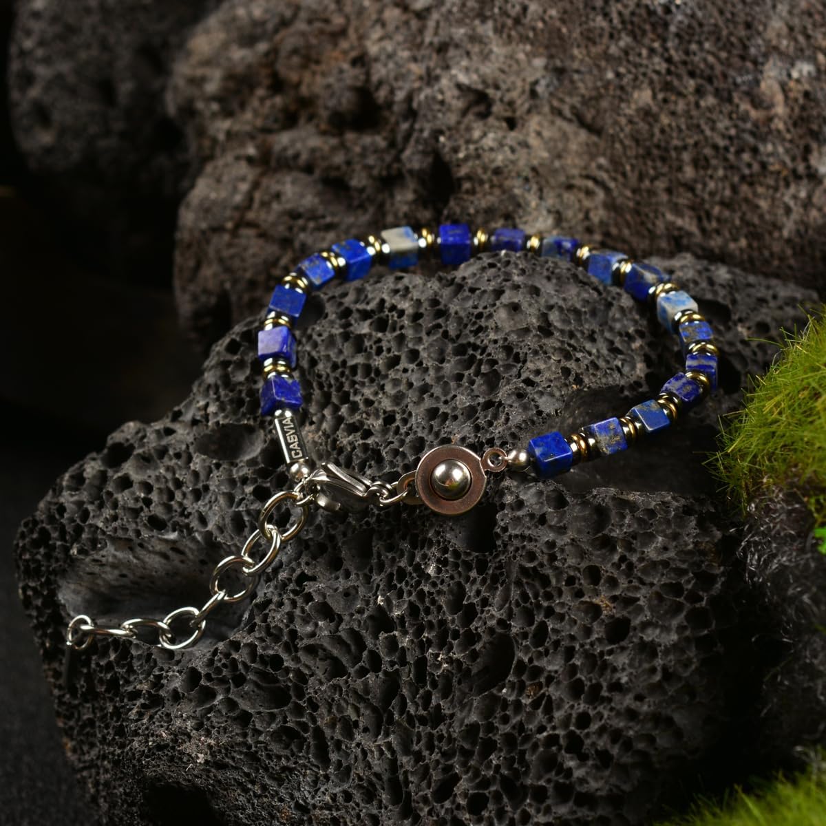 Handmade LapisRex Lapis Lazuli Hematite Mens Bracelet Adjustable Design for Effortless Wear Infuses Wisdom and Strength Mens Jewelry Ideal Gift for Yourself Friends or Father - Image 9