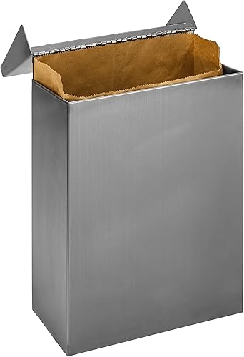 HOSPECO Receptáculo de servilleta sanitaria de montaje en pared, acero inoxidable