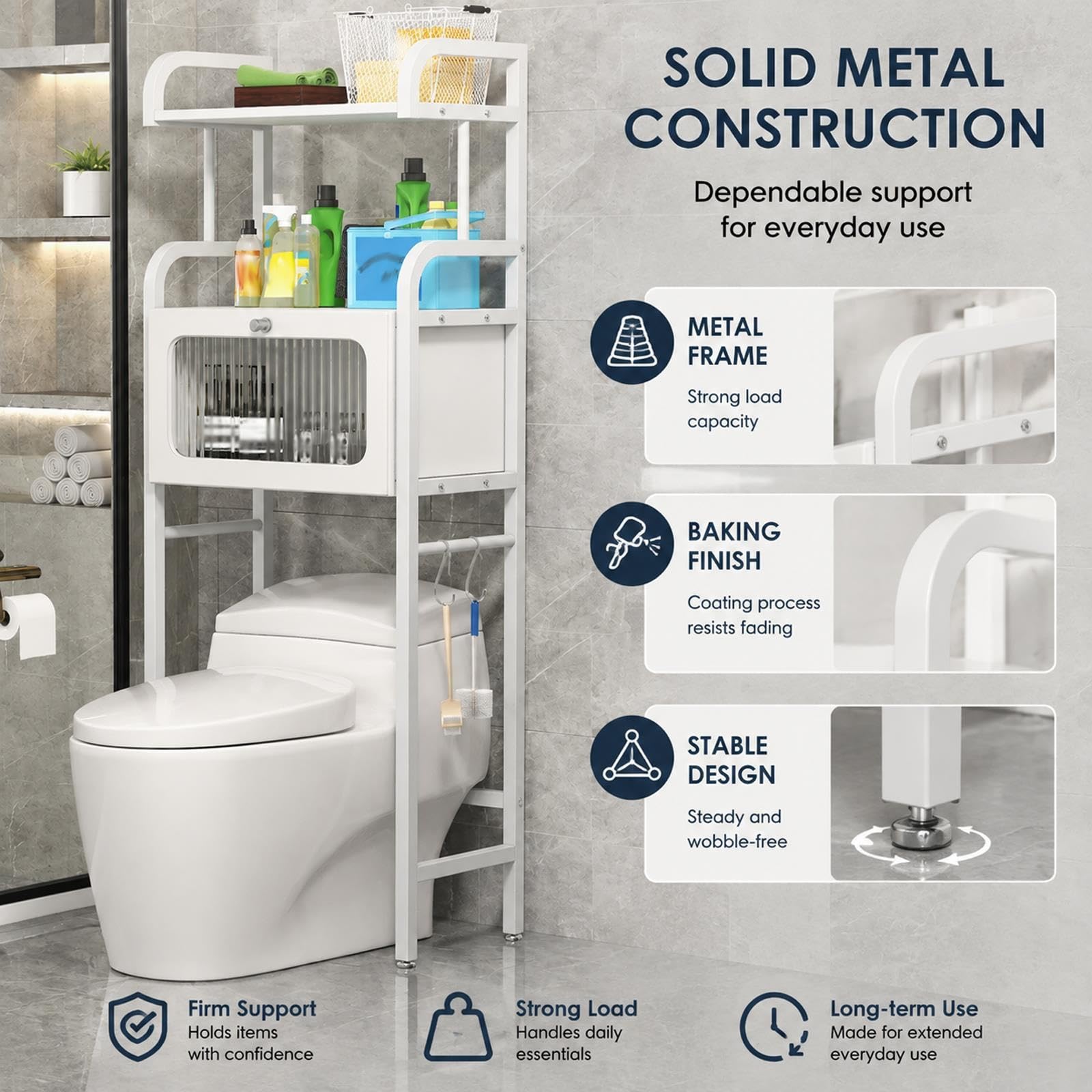 Generisch WC Regal, Toilettenregal Über Toilette, Platzsparend