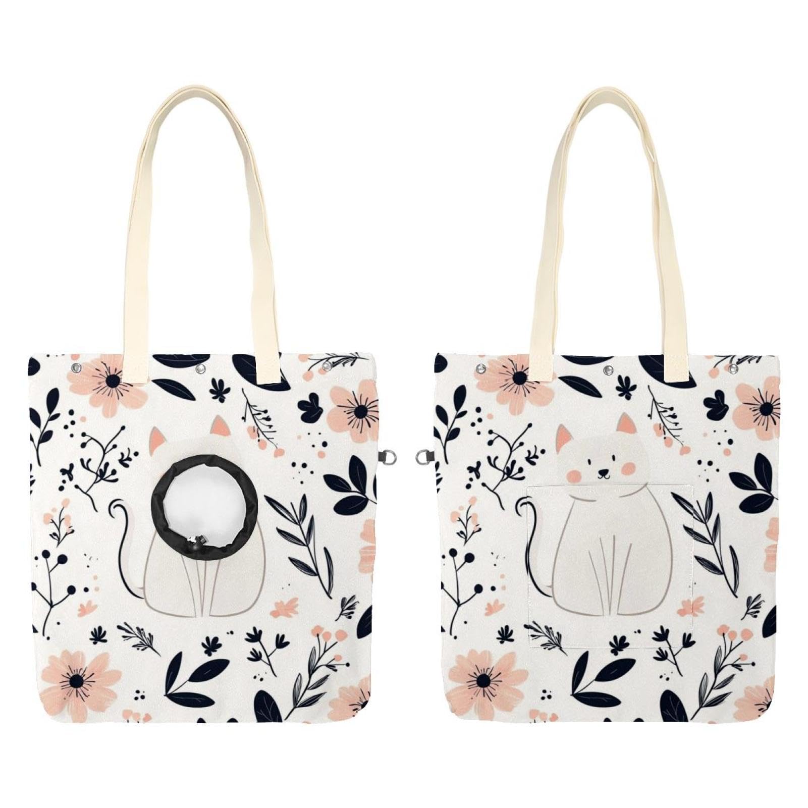 Sac de transport pour chaton en toile à motif mignon pour balades et vétérinaire