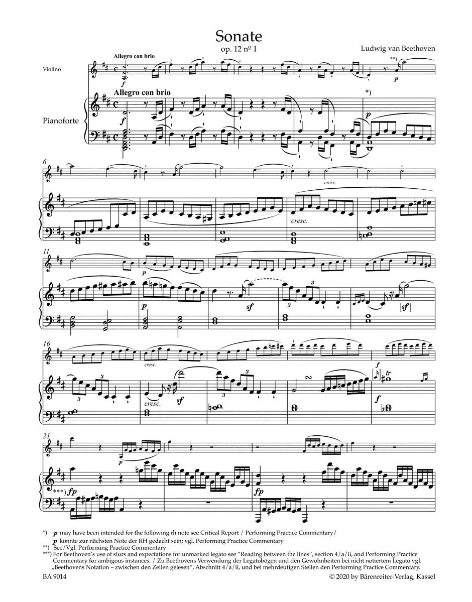 Sonatas for Pianoforte and Violin Complete Volumes I & II      Sheet music – July 27, 2020
