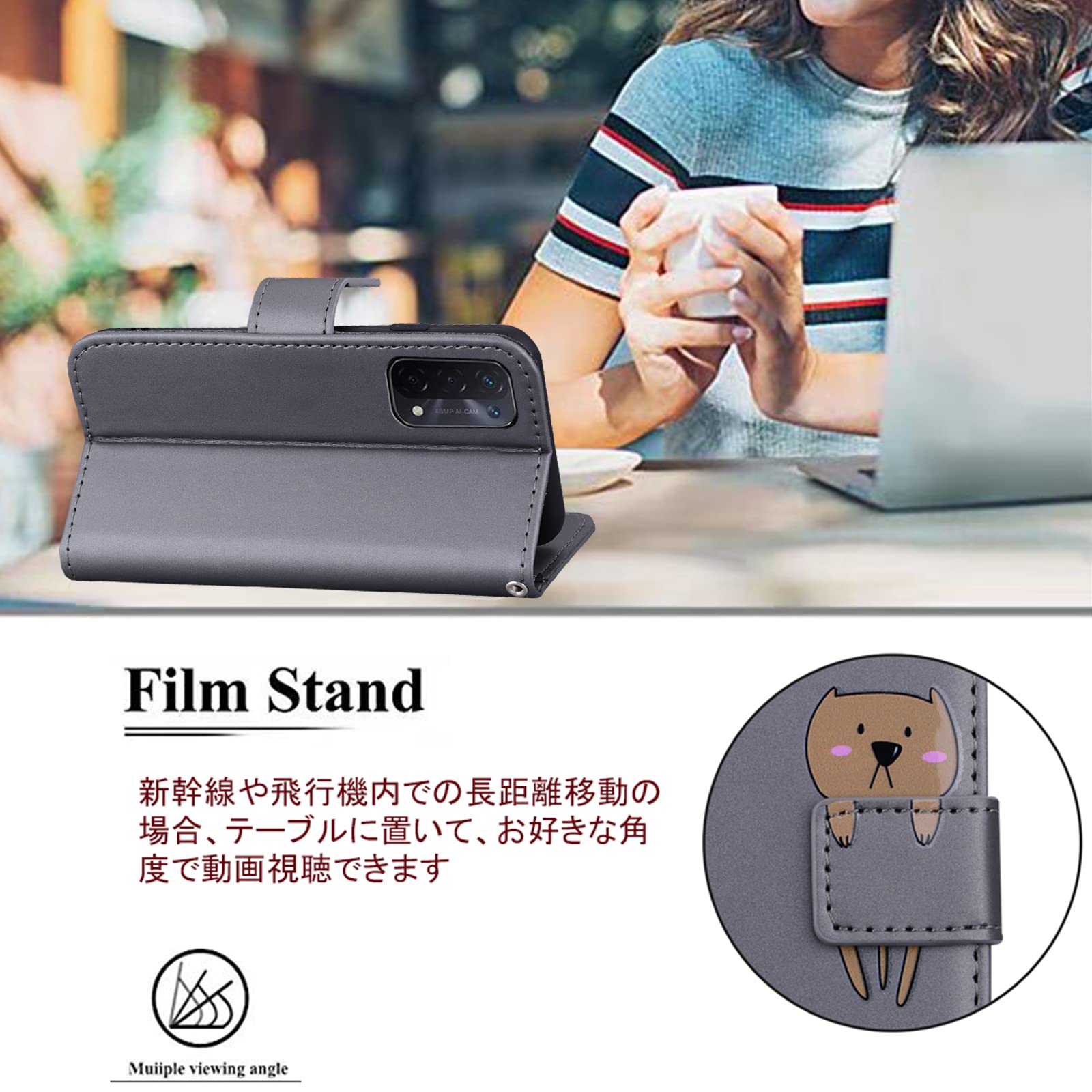 Amazon.co.jp: OPPO A54 5G ケース手帳型 OPG02 手帳型ケース OPPO A54