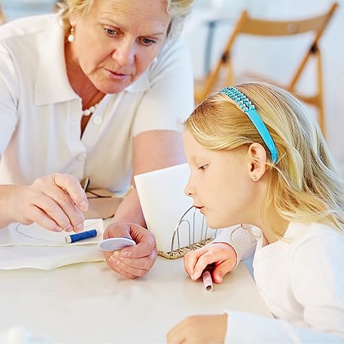 Miniatura 8 de Similane Kit de bordado de 215 piezas, 100 hilos de colores, 5 aros de bordado, 3 piezas de tela Aida, 40 alfileres de costura, herramientas de