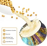 Vista 5 de Juego de 16 velas perfumadas de regalo – Velas de cera de soja natural de fragancia fuerte de 2.5 onzas en frascos de lata de viaje portátiles