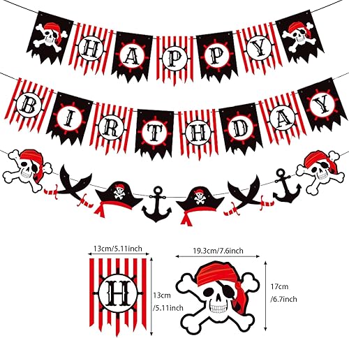 Vista 113 de Zwiebeco Decoración de fiesta de feliz cumpleaños, banderín, guirnalda de banderines, kit de abanico de papel para niños, Capitán América