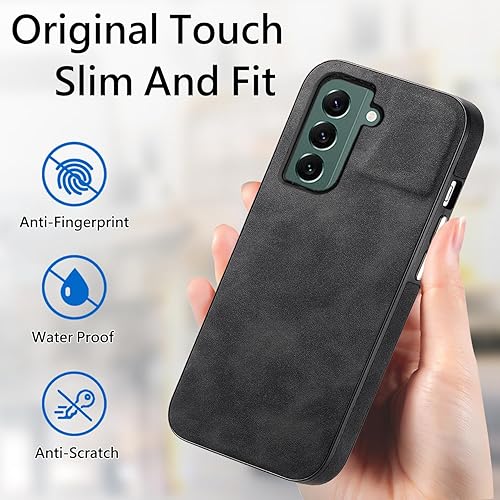 Miniatura 8 de Asuwish Funda de teléfono para Samsung Galaxy S22 Plus S22+ 5G con protector de pantalla de vidrio templado y funda delgada de cuero suave,
