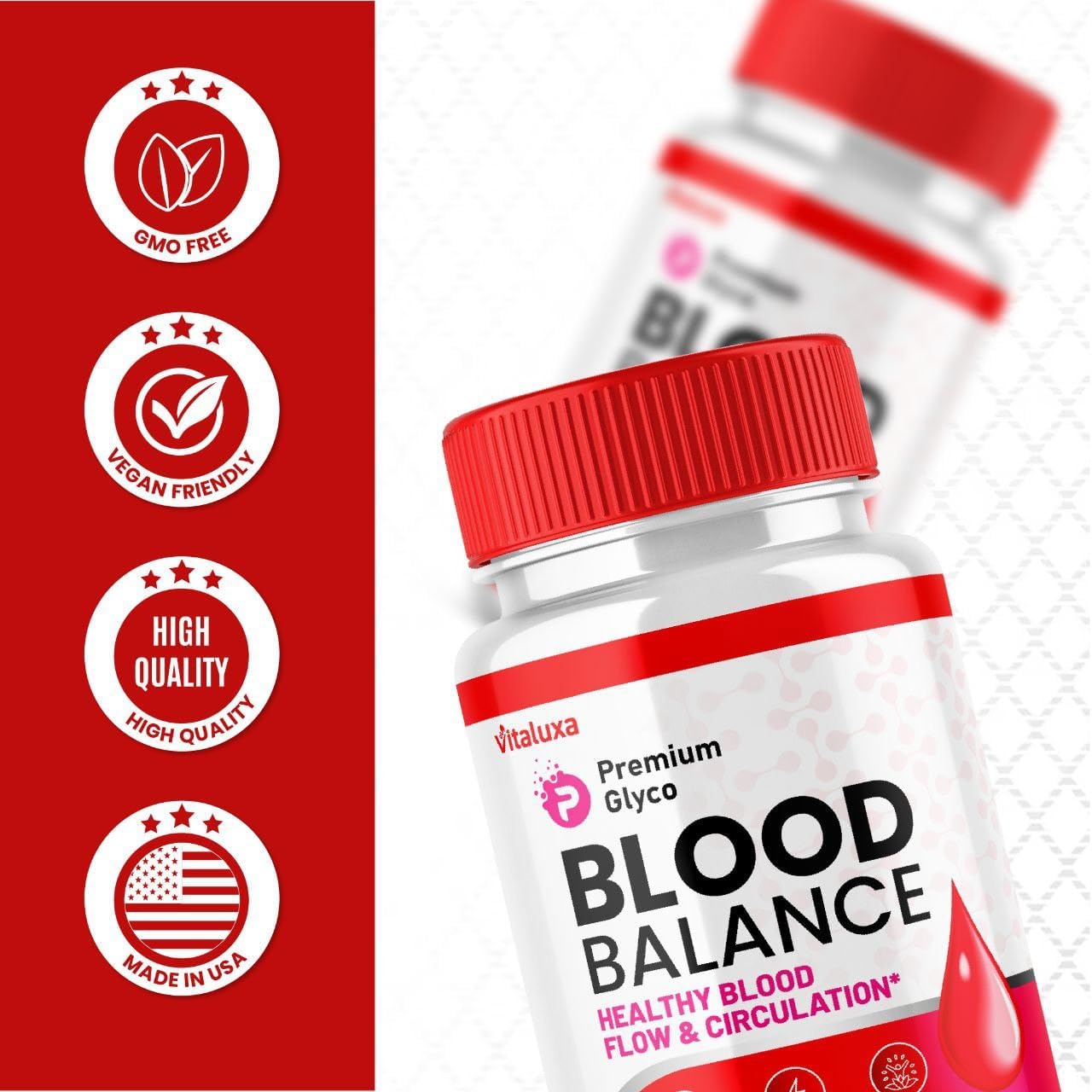 (5 Pack) Premium Glyco Capsules - Official Premium Glyco Blood Support Supplement, Glycol Pills Maximum Strength Advanced Formula All Natural Ingredients Health Wellness Blend Complex (300 Ct)