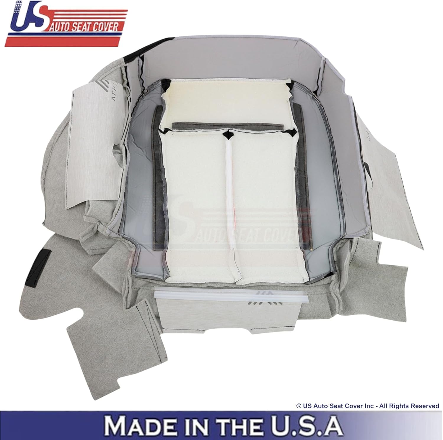 US Auto Seat Cover 2007-2014 fits Ford Expedition Genuine Leather Perf Front Seat Covers Charcoal