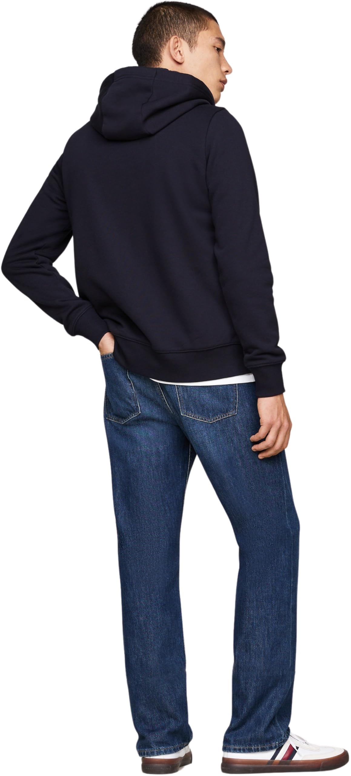 Tommy Hilfiger Męska bluza z kapturem TOMMY LOGO FUR LINED MW0MW37245, zapinana na zamek błyskawiczny, niebieska, XXXL, Niebieski (pustynne niebo), 3XL duże rozmiary