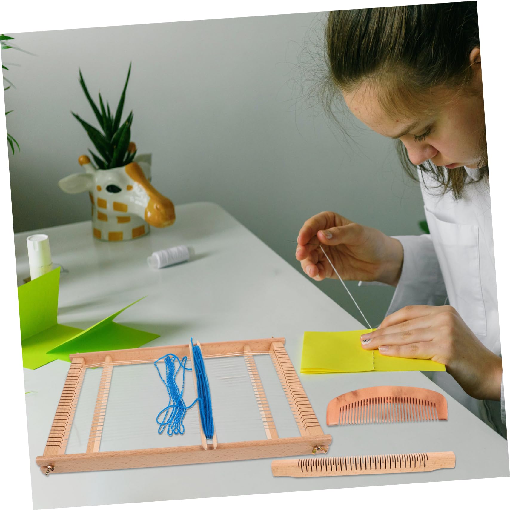 Artibetter Telar De Madera Pequeño Para Bricolaje Marco De Telar Divertido y Juguete De Principiantes Máquina De Tejer Para Manualidades Casa