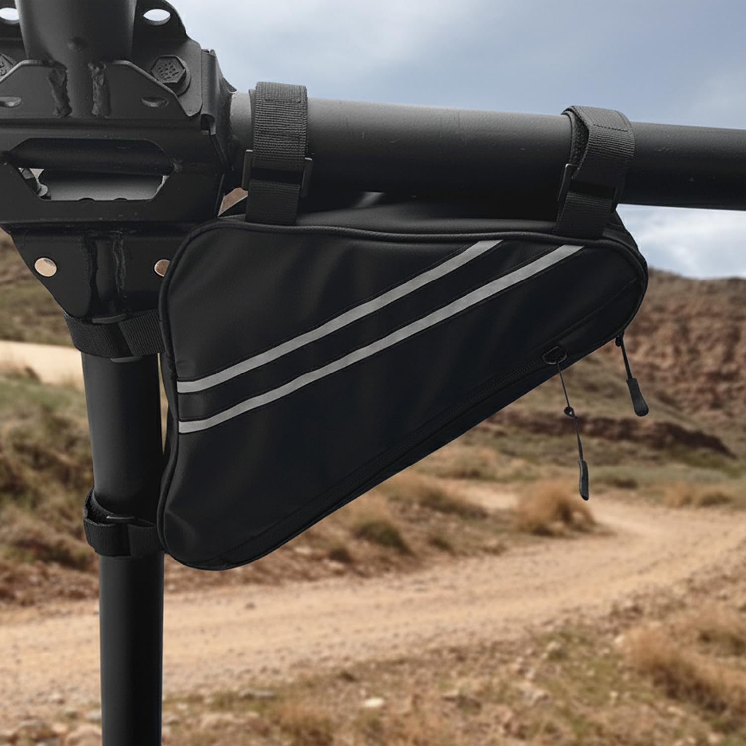 SUNPIE Storage Bags for UTV Side by Side, Black Triangle Roll Bar Bag Compatible with Polaris RZR Ranger General Honda Talon Pioneer Kawasaki Mule Teryx Can Am X3 Commander Defender