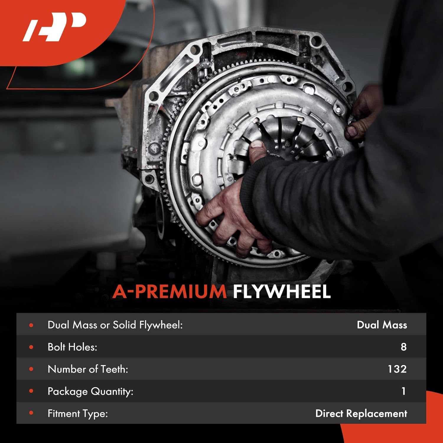A-Premium Dual Mass Flywheel Compatible with Audi A3 2009-2013, A3 Quattro, TT Quattro & Volkswagen Jetta 2009 2012-2015, Eos, GTI, 2.0L Gas Turbo, Automatic Dual Clutch Trans, Replace# 06J105266D