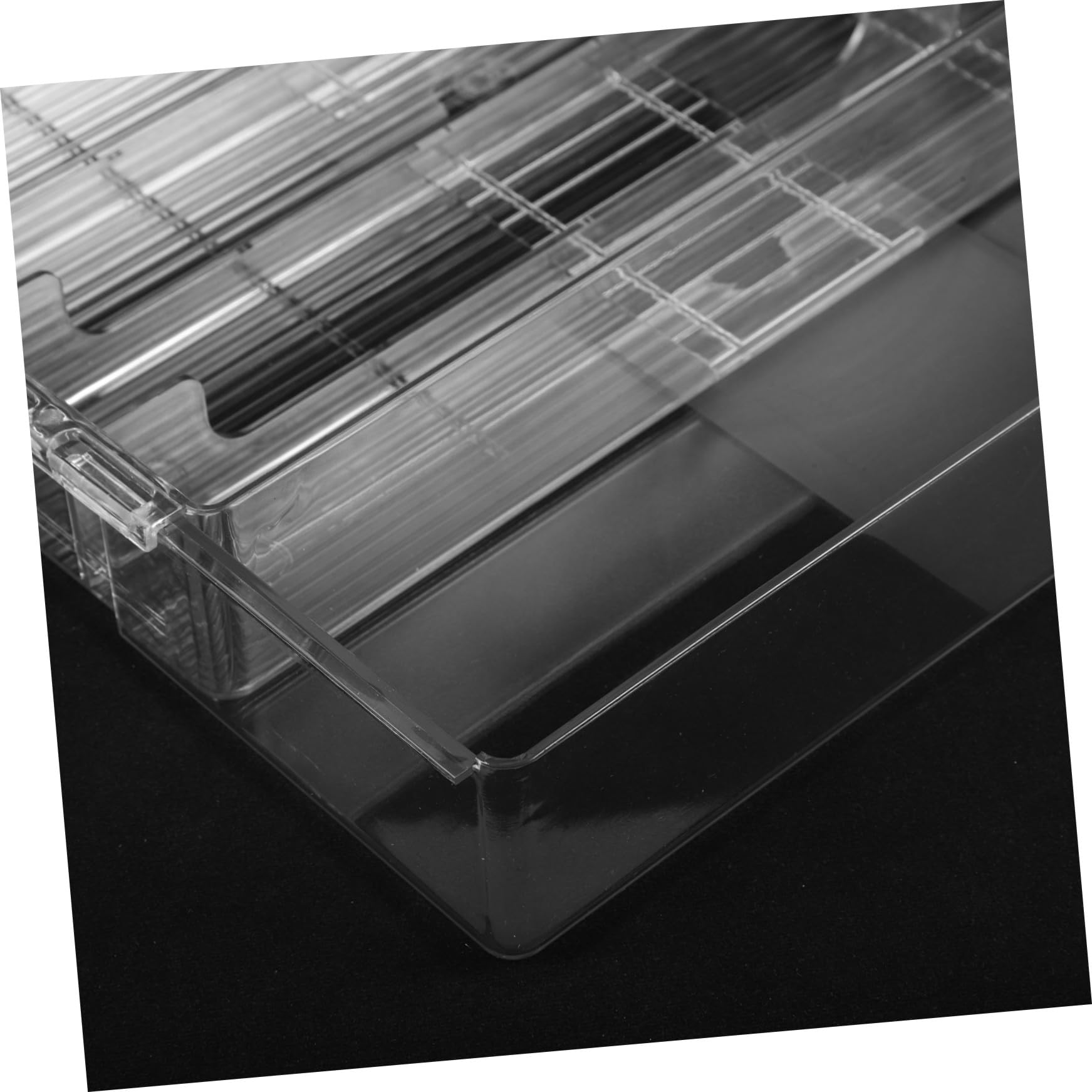Schubladenorganizer aus Acryl mit Ausziehbarem Besteckkasten und Verstellbaren Fächern Kompakter Küchenorganizer für Bestecke und Utensilien in Küchenschublade