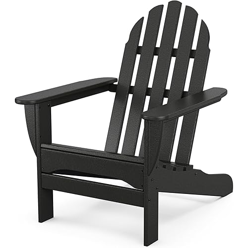 POLYWOOD AD4030BL Classic Outdoor Adirondack Chair, Black