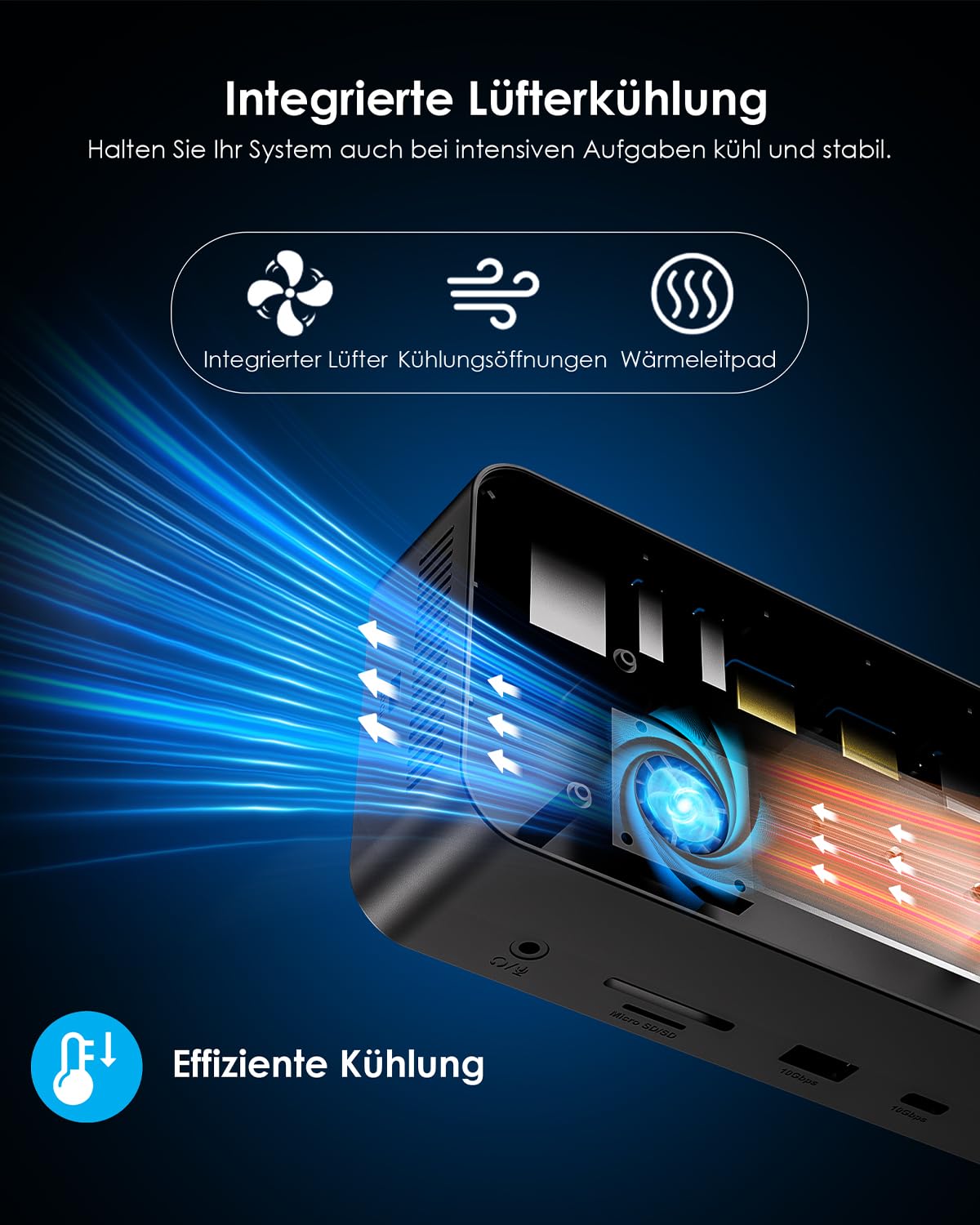 WAVLINK 12-in-1 Docking Station Dreifach-Display (3 * 4K@60Hz) | mit 10 Gbit/s M.2 PCIe/SATA SSD-Gehäuse, 100 W PD, USB C/A, SD/TF, Gigabit RJ45 für Mac OS,Windows