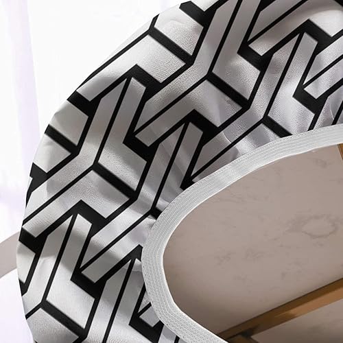 Miniatura 3 de Mantel moderno ovalado geométrico 3D, a prueba de aceite, lavable, funda de poliéster para banquetes familiares en interiores y exteriores (68 x 48