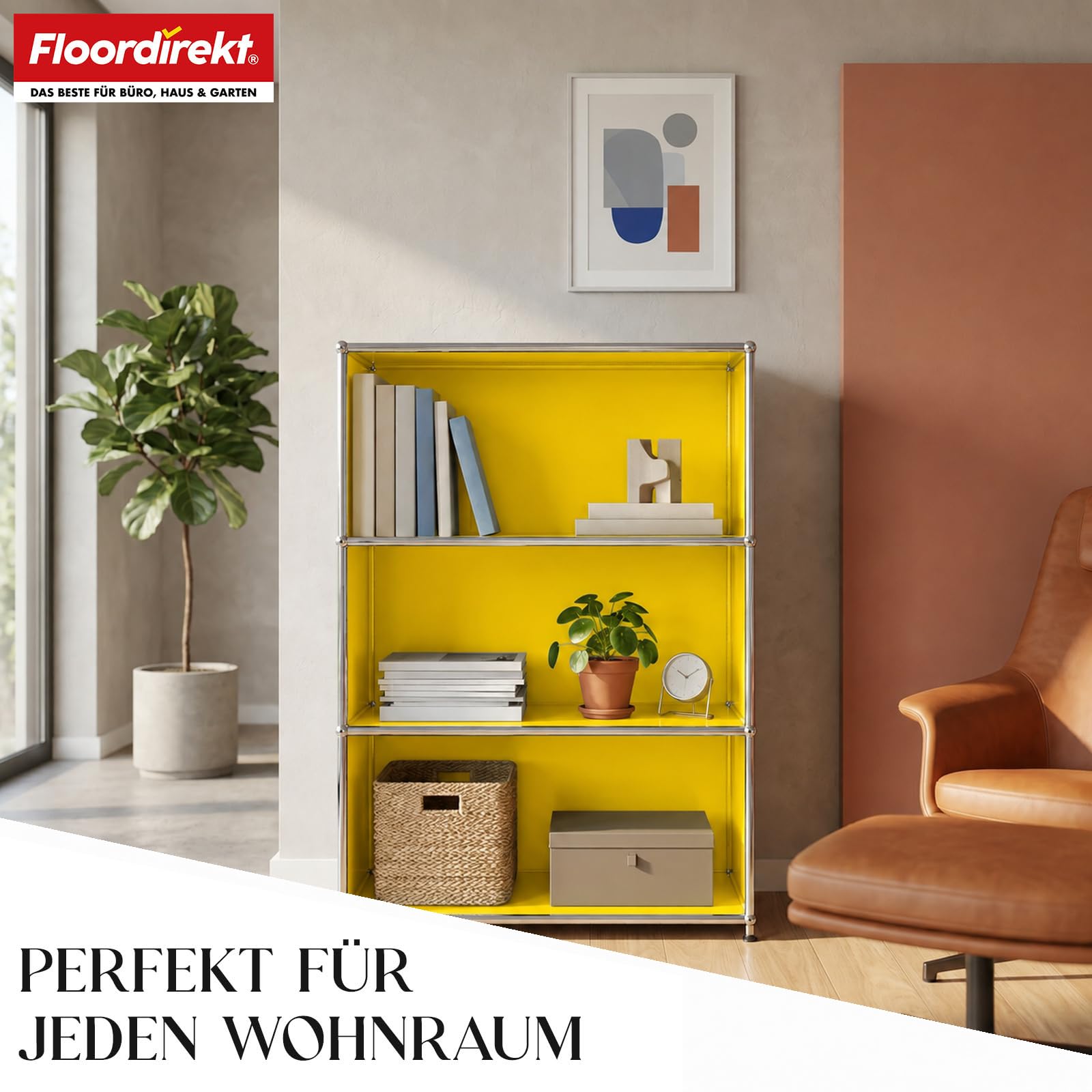 Floordirekt Regał metalowy Concept Epure MK-101 – żółty