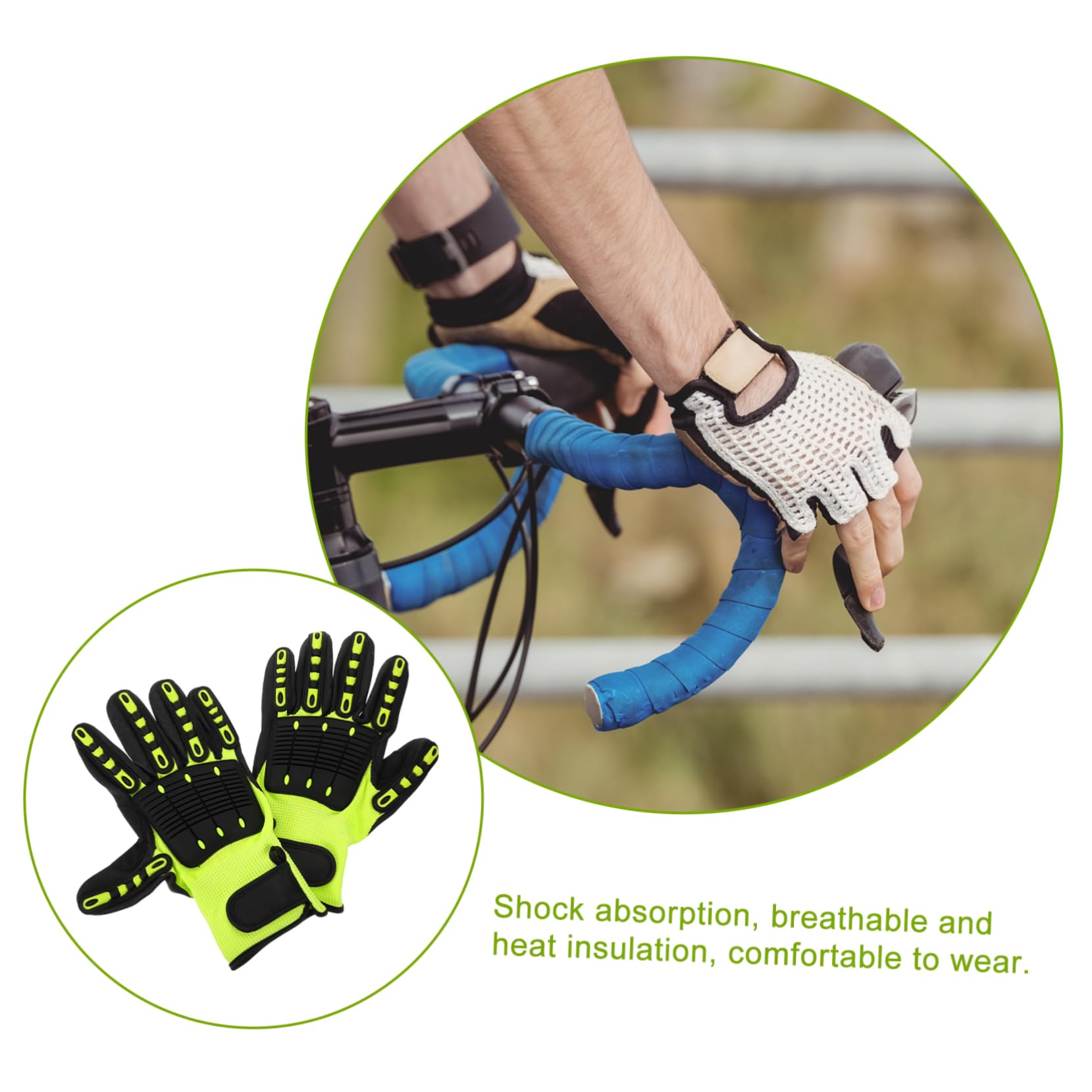 Guantes Antipinchazos para Trabajo y Jardinería, Resistentes a Impactos Goma y Plástico, Fáciles de Limpiar y Flexibles, Ideales para Deshierbar y Transportar,