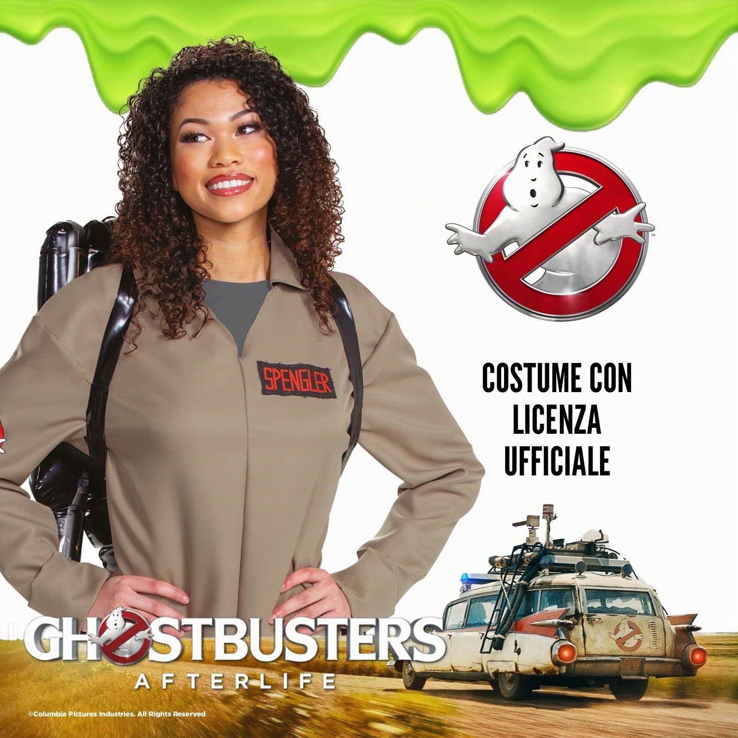 Disguise Costume Ghostbusters Adulti Con Zaino Protonico, Vestito Halloween Adulti Disponibile Taglia M, L