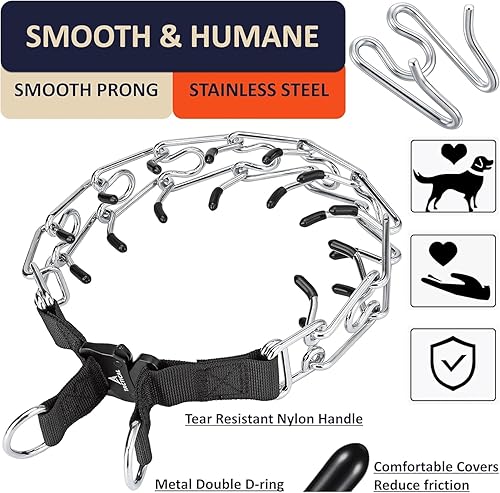 Miniatura 3 de Collar de entrenamiento para perros de liberación rápida, ajustable, de acero inoxidable, para perros pequeños, medianos y grandes (negro,
