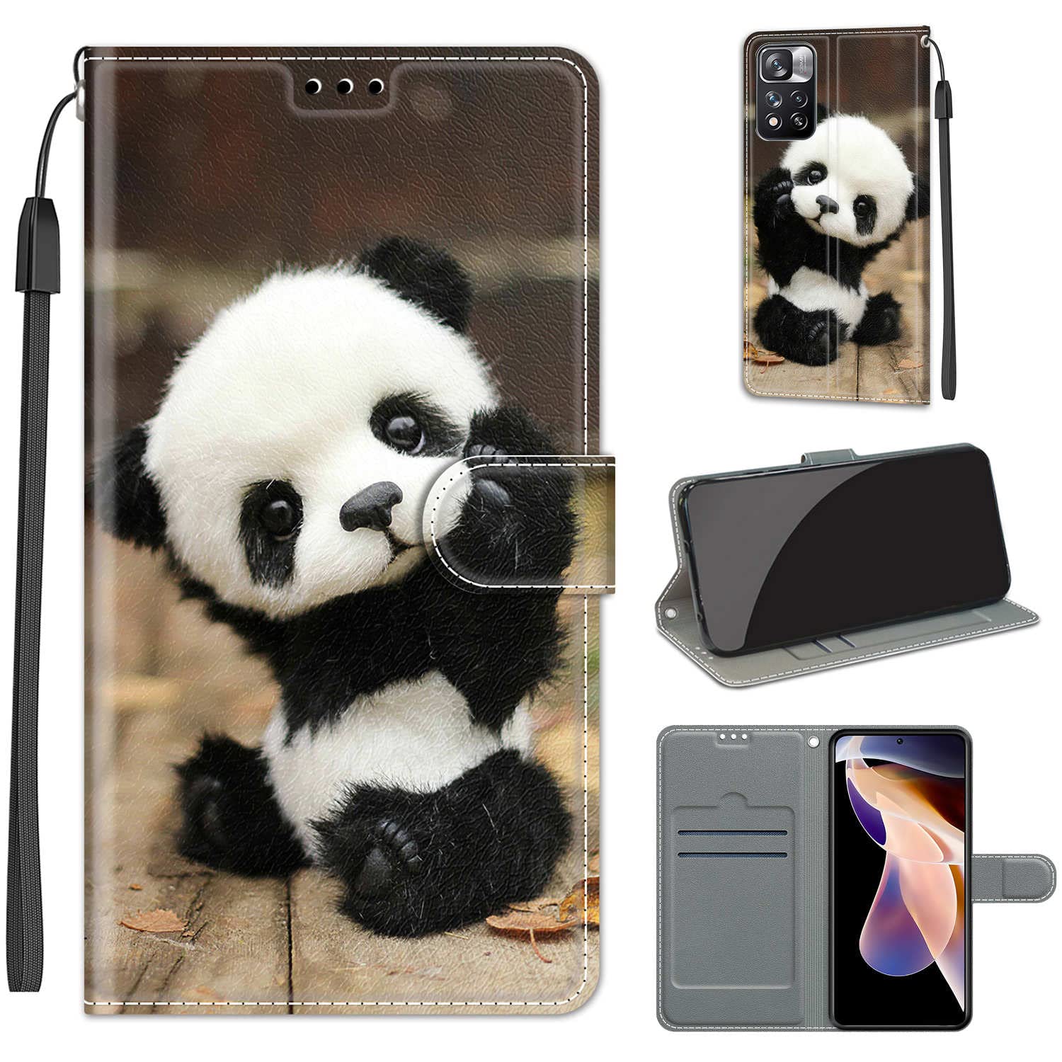 Custodia In Pelle Portafoglio Per Xiaomi Redmi Note 11 Pro 4G/5G, Cover Con Slot Schede E Supporto, Flip Case Con Chiusura Magnetica - Blu - 2