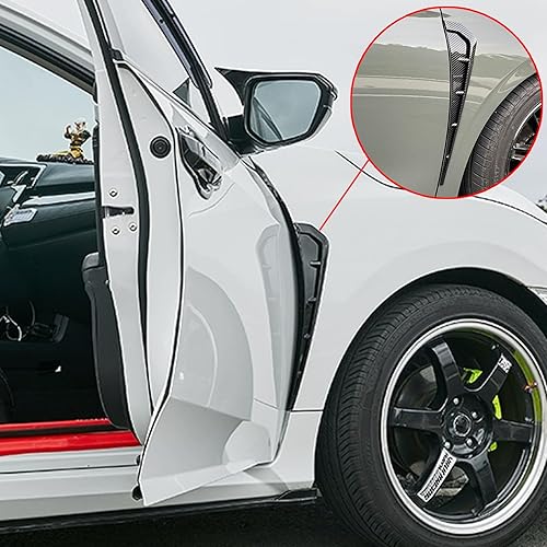 Miniatura 6 de Adhesivo decorativo negro para guardabarros laterales para coche, decoración de ventilación lateral, material ABS, alerón, guardabarros, adhesivos