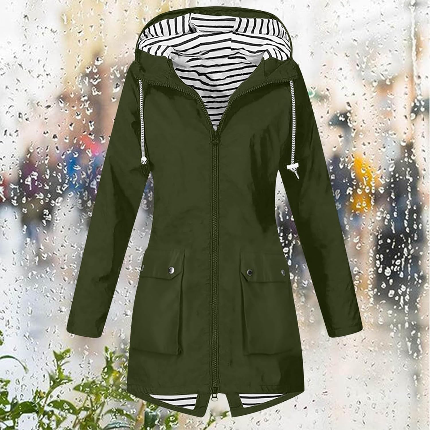 wandeljas dames waterdicht ademend regenjas oversized jas
