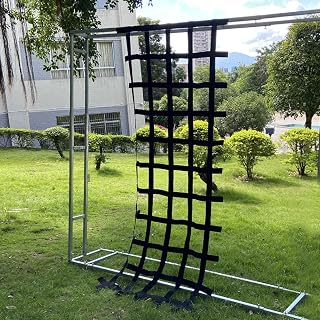 CL CLC Climbing Cargo Net Black 7ftx4ft (84inchx48inch) - Climbing Net Outdoor - Cargo Net for Playset - Indoor Climbing net - Playground Cargo Net - Swing Set Accessories for Adults