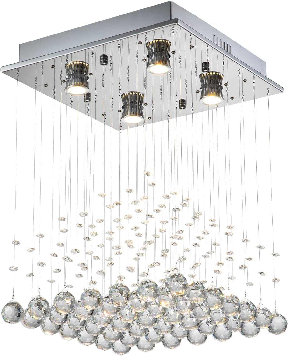 BeiseYu Modern Crystal Chandelier Lighting, Chandeliers Crystal Ball