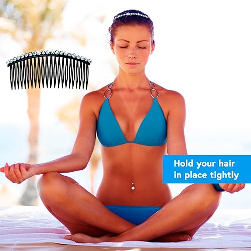 Miniatura 3 de Peines laterales con diamantes de imitación para mujer, peine de flequillo, pinzas para el cabello, accesorios para el cabello, peine decorativo