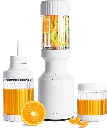 Miniatura 21 de La licuadora mini Beast | Licuadora de cocina de sobremesa mini | Mezcla licuados, batidos, aderezos, salsas, salsas para mojar | Incluye tapa de