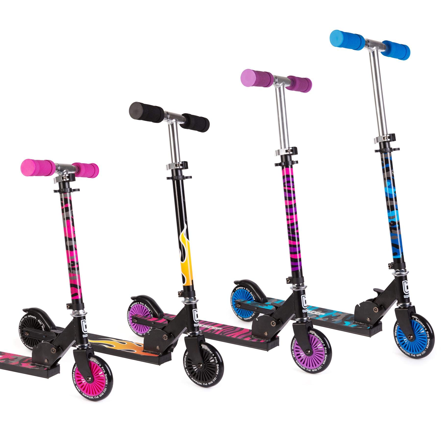 BOPSTER - Trottinette Pliable Enfant et Adolescent - Trottinette 2 Roues - De 5 à 14 Ans