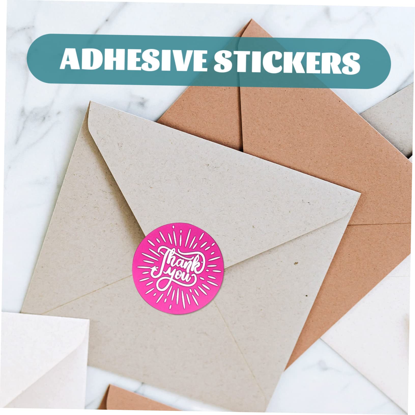 ifundom 4rotoli Etichette Adesive Grazie Rotonde Per Confezionamento Regali Adesivi Autoadesivi Per Dolci e Festività Design Elegante e Pratico Perfetti Per Feste e Regali Facile