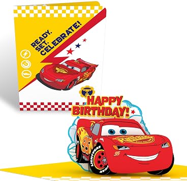 Lovepop Disney Pixar Cars Lightning McQueen Pop-Up Happy Birthday Card