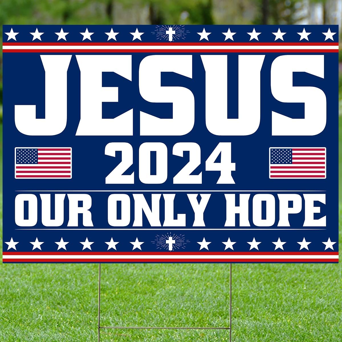 ThuhaTree Store Jesus 2024 Yard Sign, jesus yard sign, jesus signs for yard, jesus yard sign 2024, jesus front yard signs