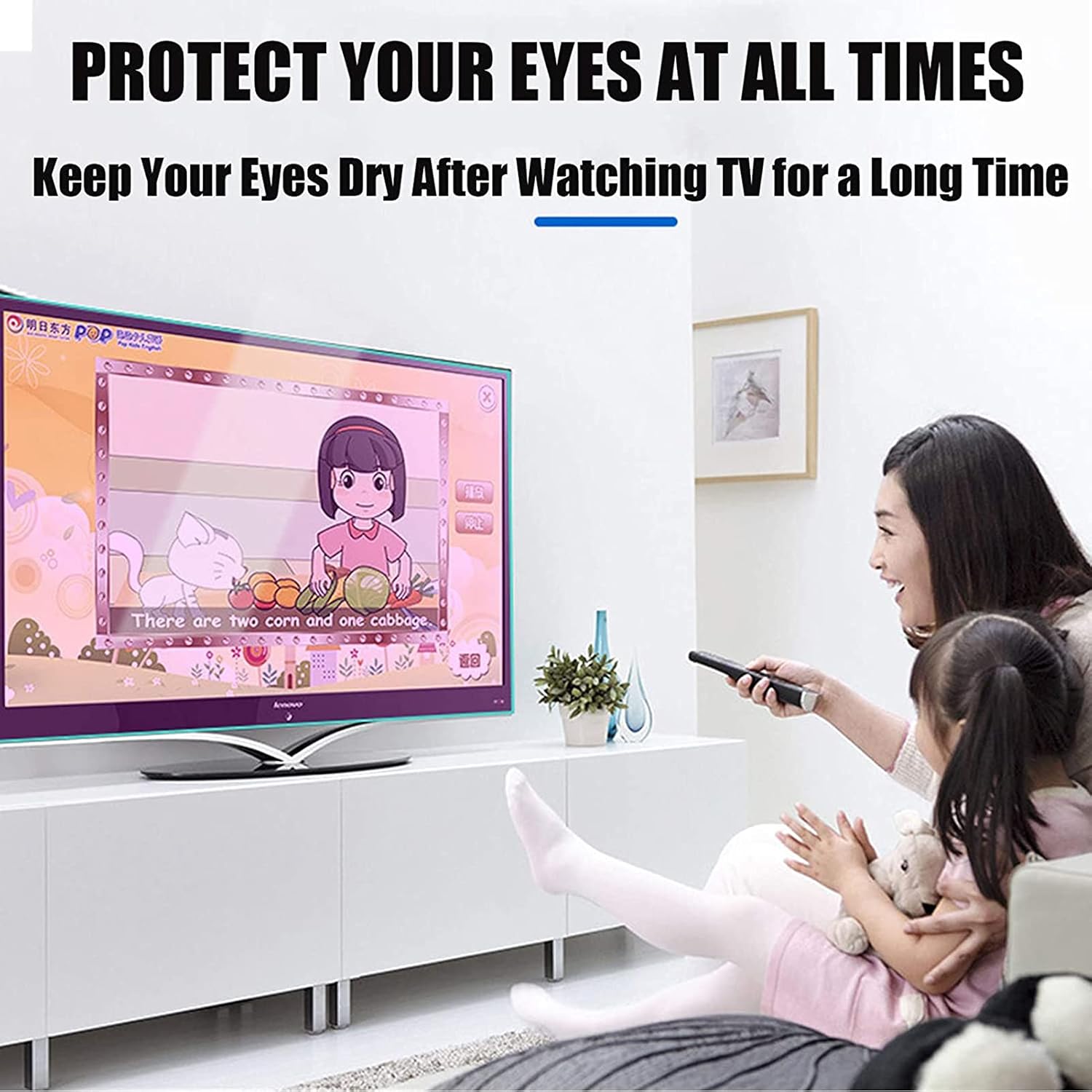 Extremely Clear TV Screen Protector Anti-Glare Anti-Scratch 32-52 Inch Anti Blue Lightweight Protector Film for LCD LED 4K OLED QLED HDTV Displays
